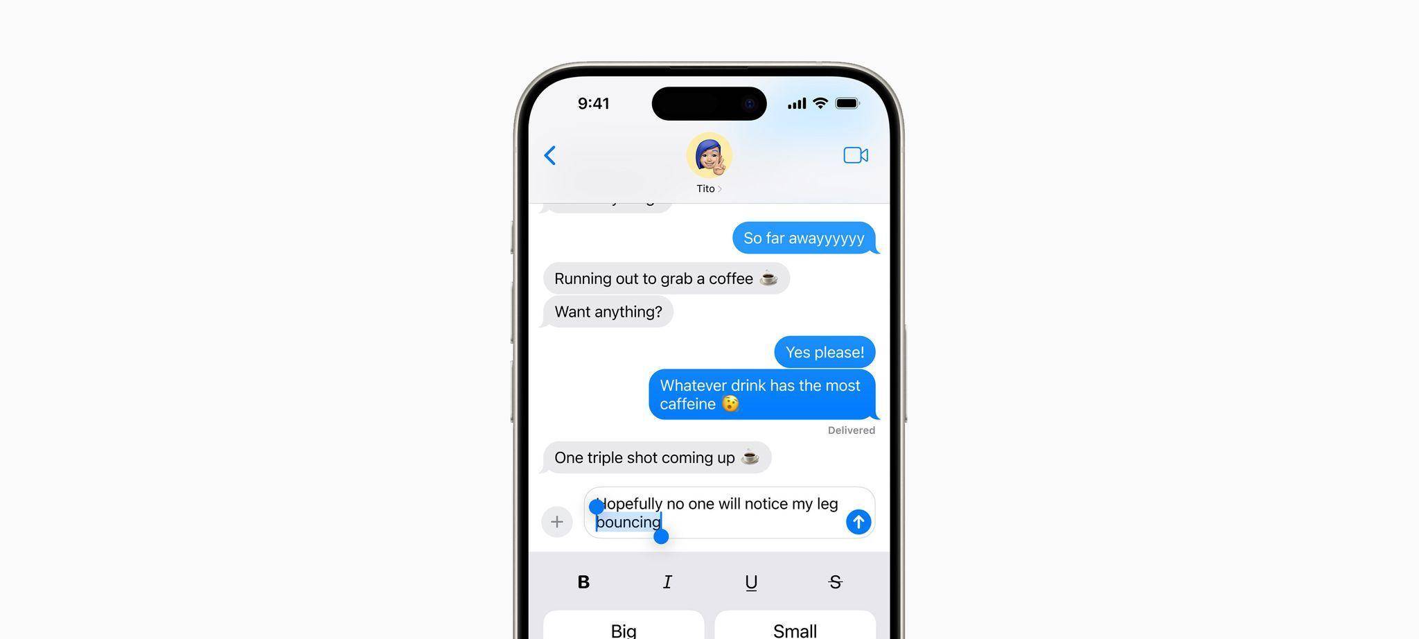 iMessage mit animierten Texteffekten bei Apple