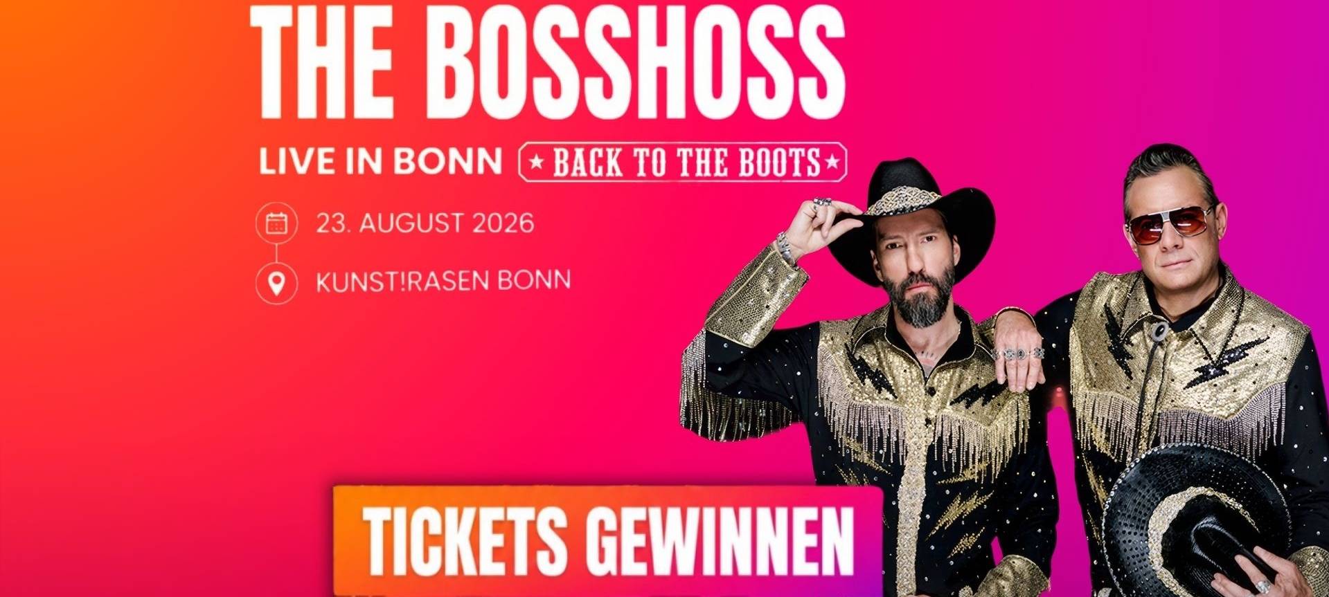 The BossHoss live in Bonn: Gewinnt Tickets mit Radio Mixtape