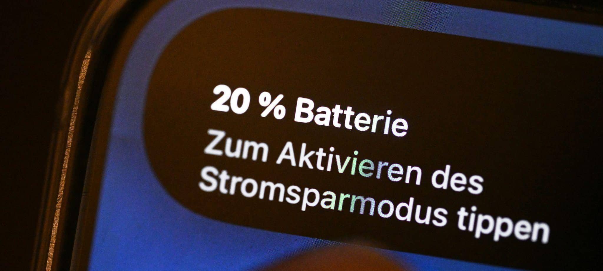 Handyakku bei 20 Prozent
